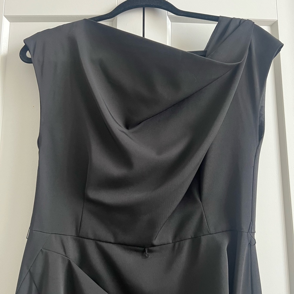 Edgy yet classic little black dress